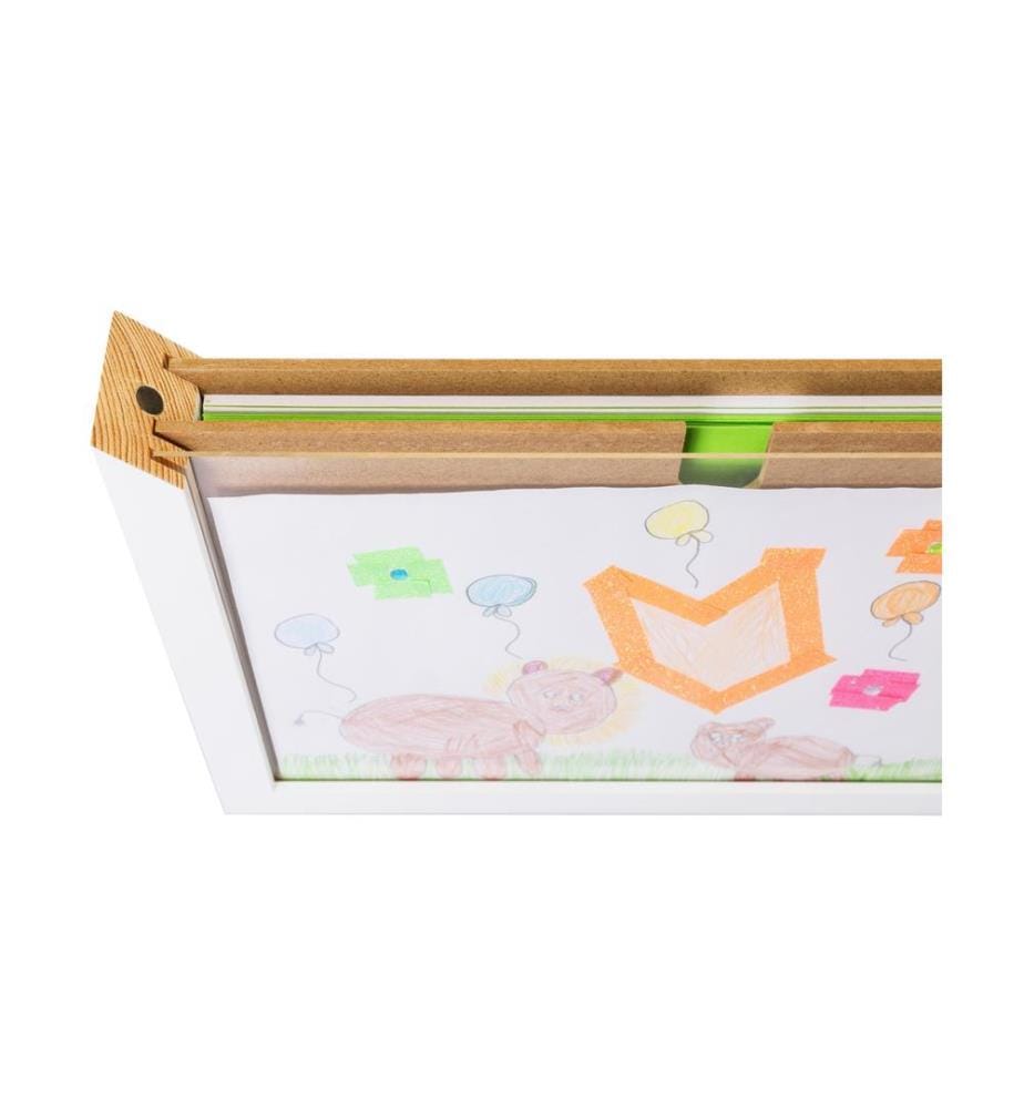 COCON - Bilderrahmen für Kinderzeichnungen 35 x 26 x 5 cm, Weiss