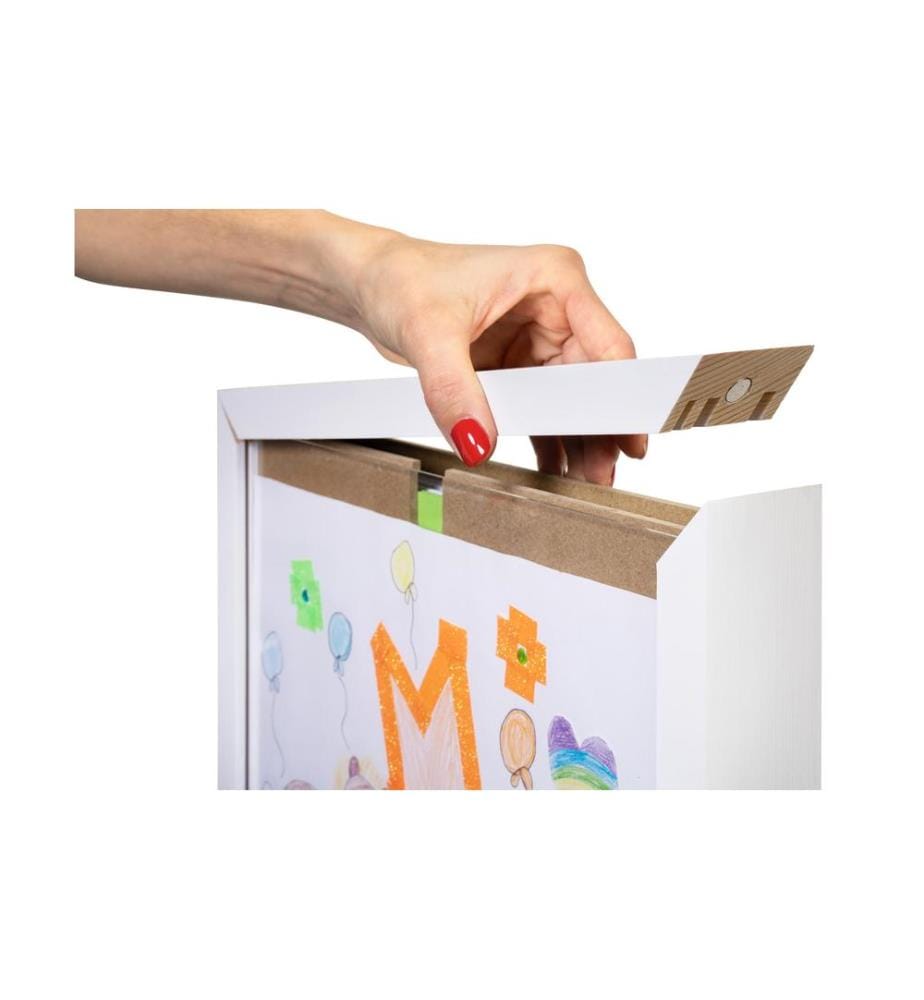 COCON - Bilderrahmen für Kinderzeichnungen 35 x 26 x 5 cm, Weiss