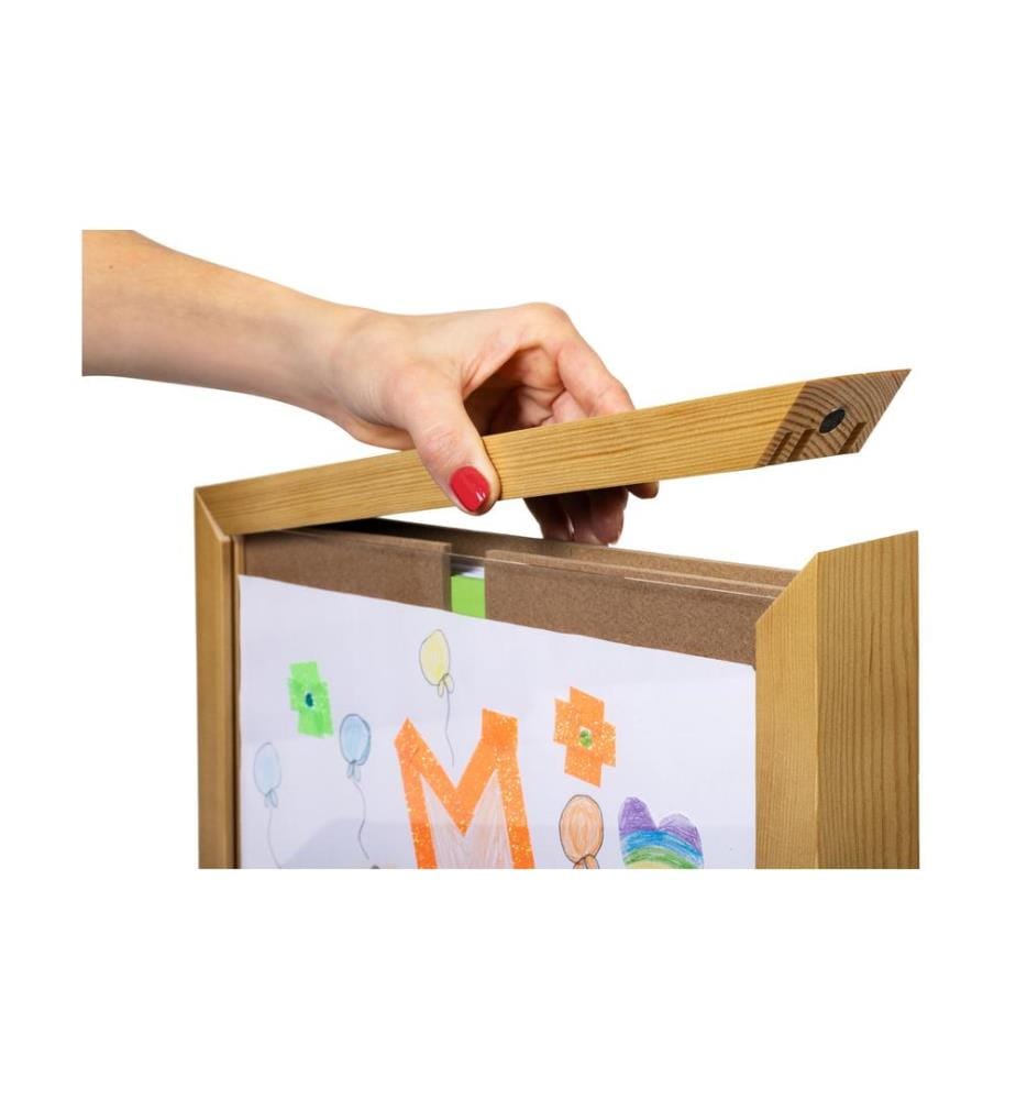 COCON - Bilderrahmen für Kinderzeichnungen 35 x 26 x 5 cm, Natur