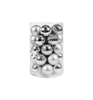 COCON - Weihnachtskugel 34 Stück, Silber