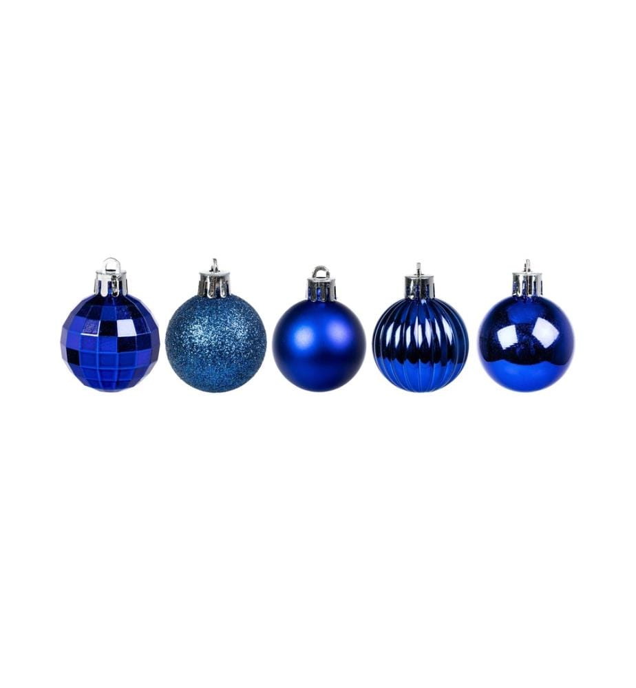 COCON - Weihnachtskugel 34 Stück, Royalblau