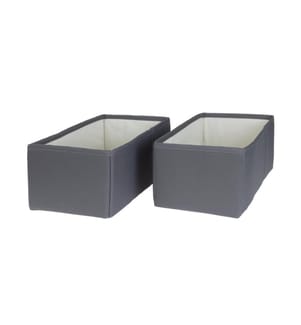COCON - Boîte de rangement M Gris, 2 pièces