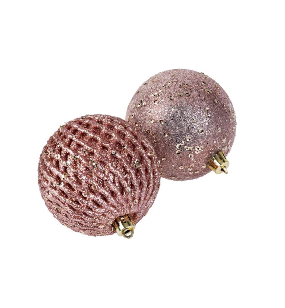COCON - Weihnachtskugel 12 Stück, Rosa