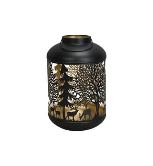 COCON - Windlicht 40 cm, Schwarz-Gold