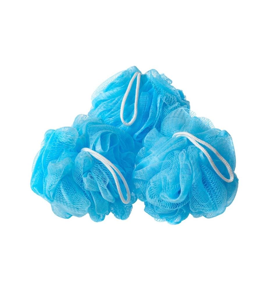 COCON - Éponge de douche Bleu clair, 3 pièces