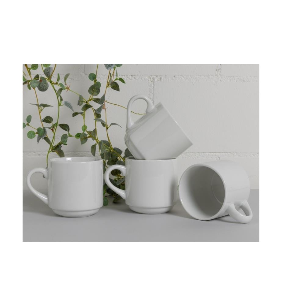 COCON - Kaffeetasse Bianco 320 ml, 4 Stück, Weiss