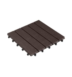 COCON - Dalles de balcon et de terrasse Marron, 30 x 30 cm, 6 pièces