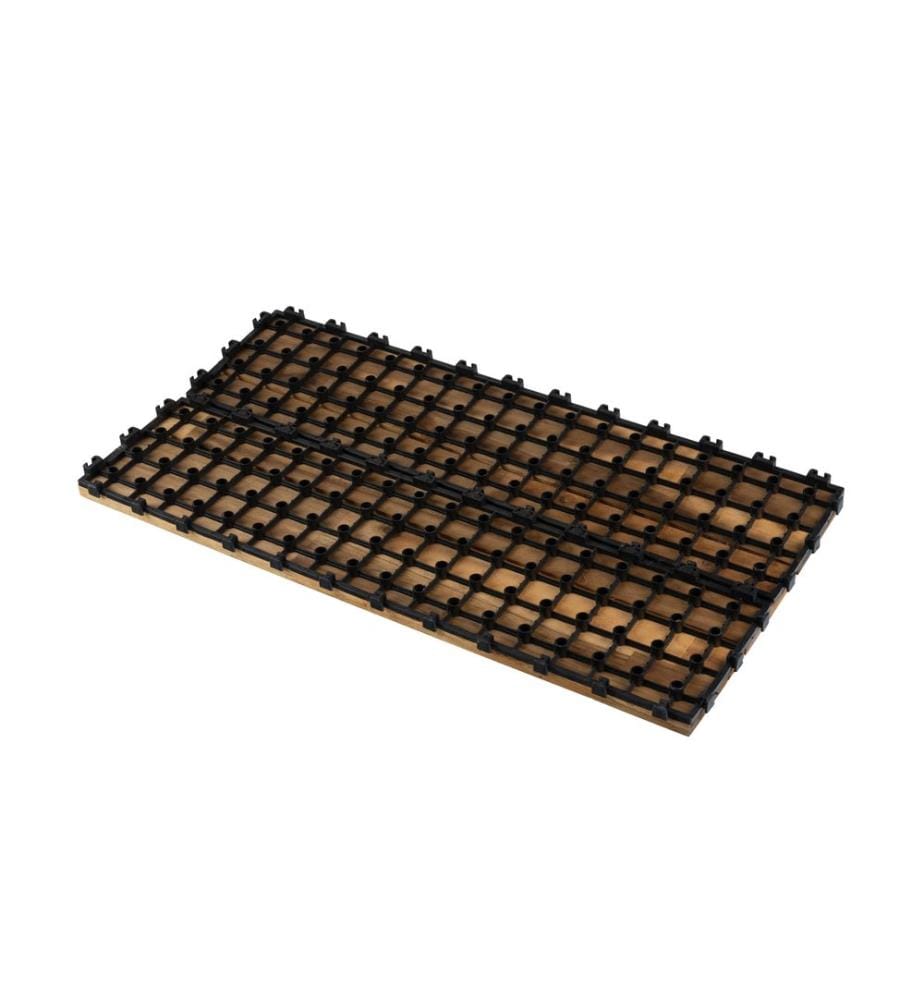 COCON - Dalles de balcon et de terrasse Acacia, 60 x 30 cm, 6 pièces