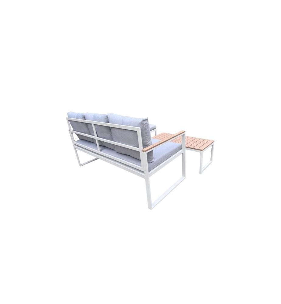 COCON - Mobilier lounge Melide, Beige/Gris/Blanc,  3 places assises