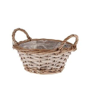 OPIFLOR - Weidenkorb Sachsen, 20.5 cm Braun/Grau