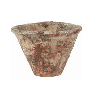 OPIFLOR - Pflanzentopf mit Harzoptik Braun/Terracotta