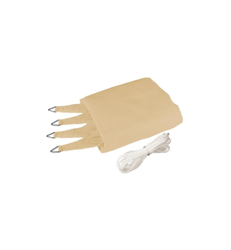 WINDHAGER - Sonnensegel Capri, 4 m, Eckig, Champagner