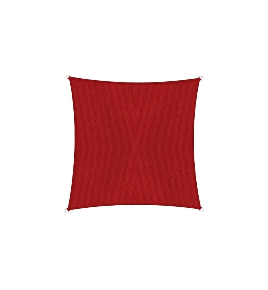 WINDHAGER - Sonnensegel Cannes, 5 x 5 m, Eckig, Rot