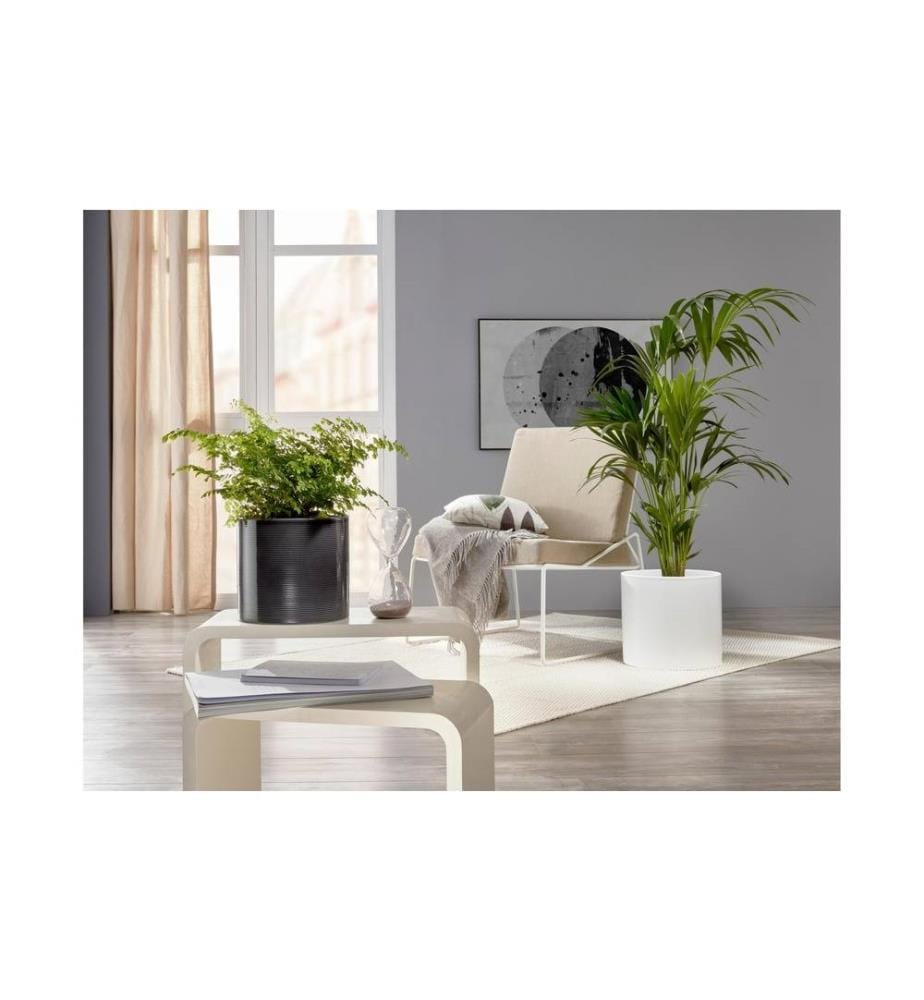 SCHEURICH - Blumentopf Glass 28 cm, Grau