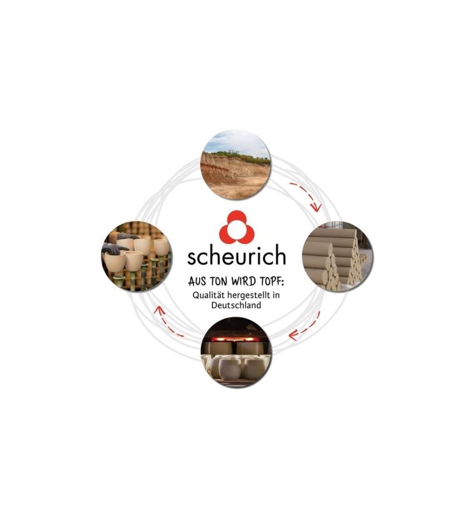 SCHEURICH - Blumentopf Basalto 12.9 cm, Grau