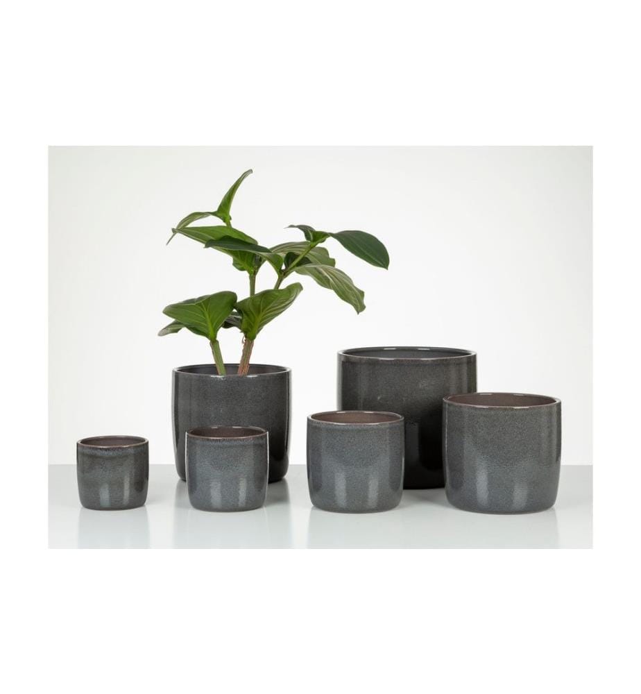SCHEURICH - Pot de fleur Solido 28 cm, Gris foncé