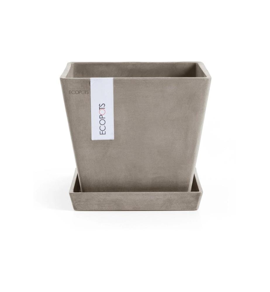 ECOPOTS - Blumentopf Rotterdam Ø 20 cm Taupe