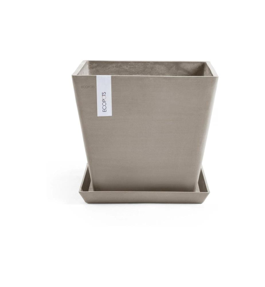 ECOPOTS - Blumentopf Rotterdam Ø 40 cm Taupe