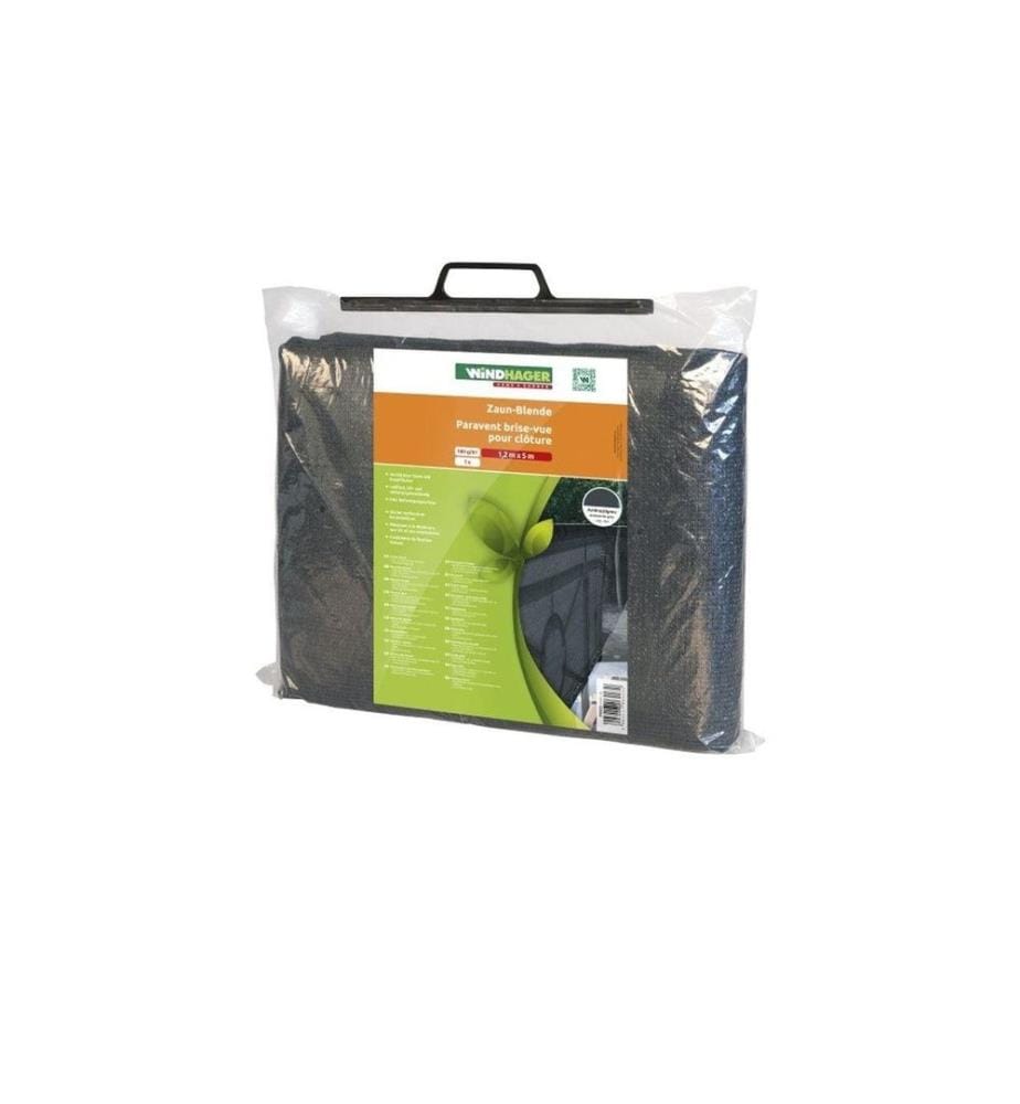 WINDHAGER - Sichtschutz Zaunblende 1,2x5m, Anthrazit, SB-Tasche