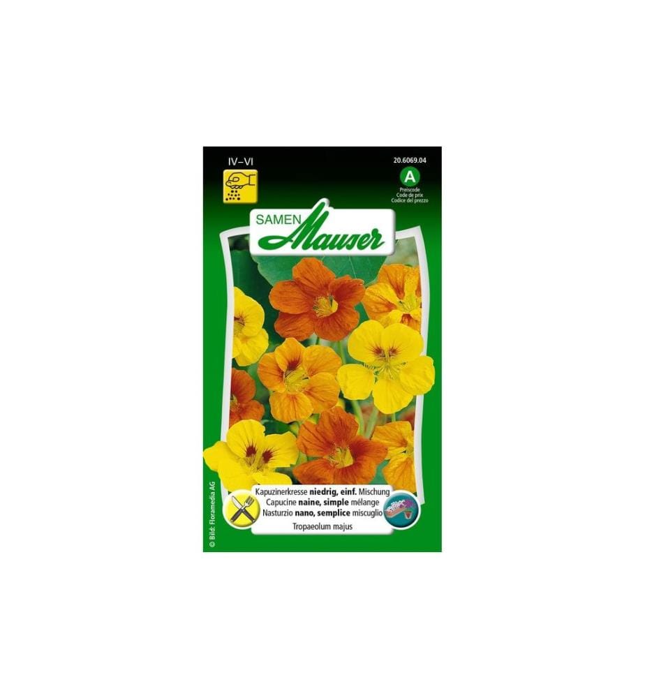 Samen Mauser - Essbare Blüten Kapuzinerkresse, niedrig