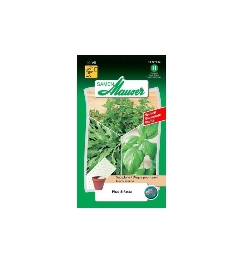Samen Mauser - Plaque de semence Urban Gardening Pizza + Pâtes
