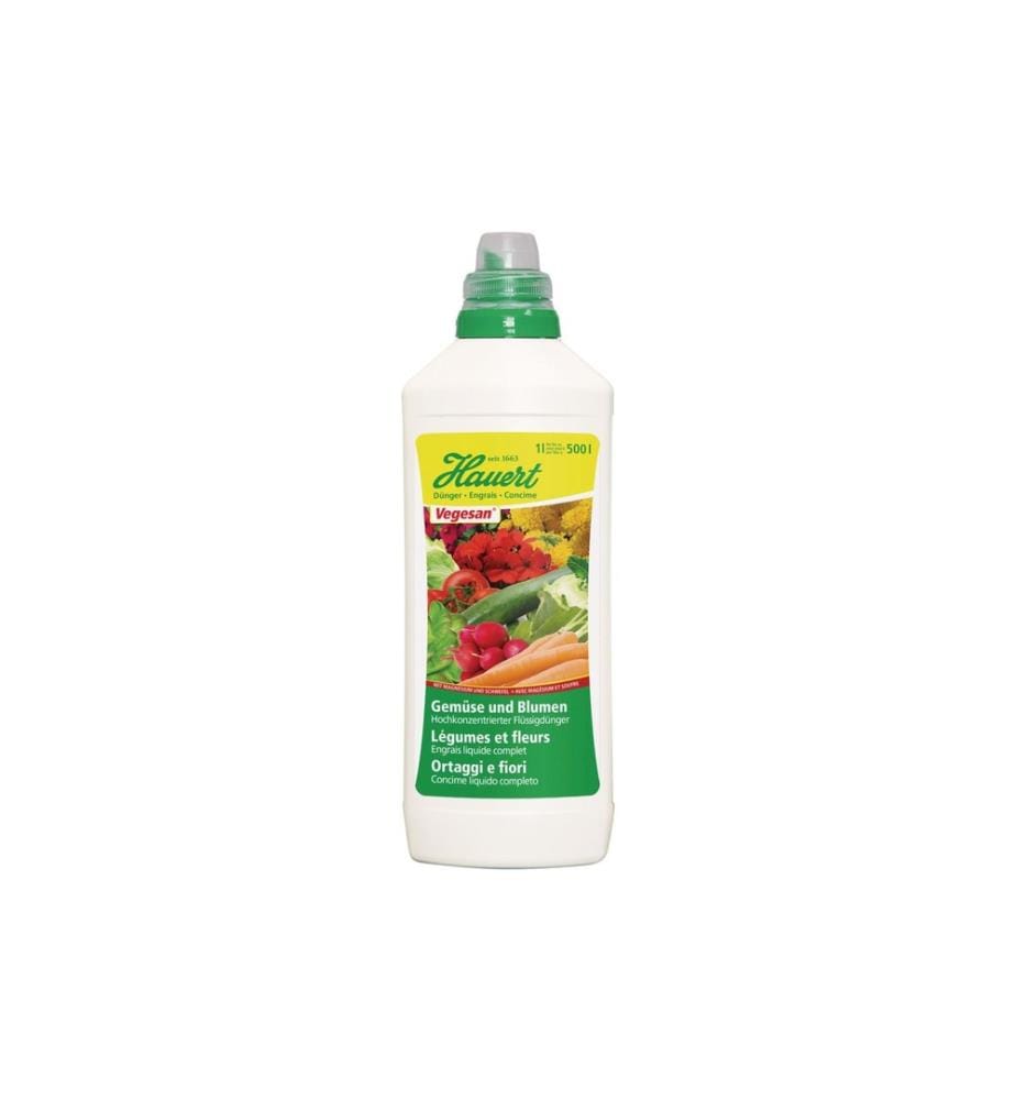 Hauert - Flüssigdünger Vegesan Gemüse und Blumen, 1 l