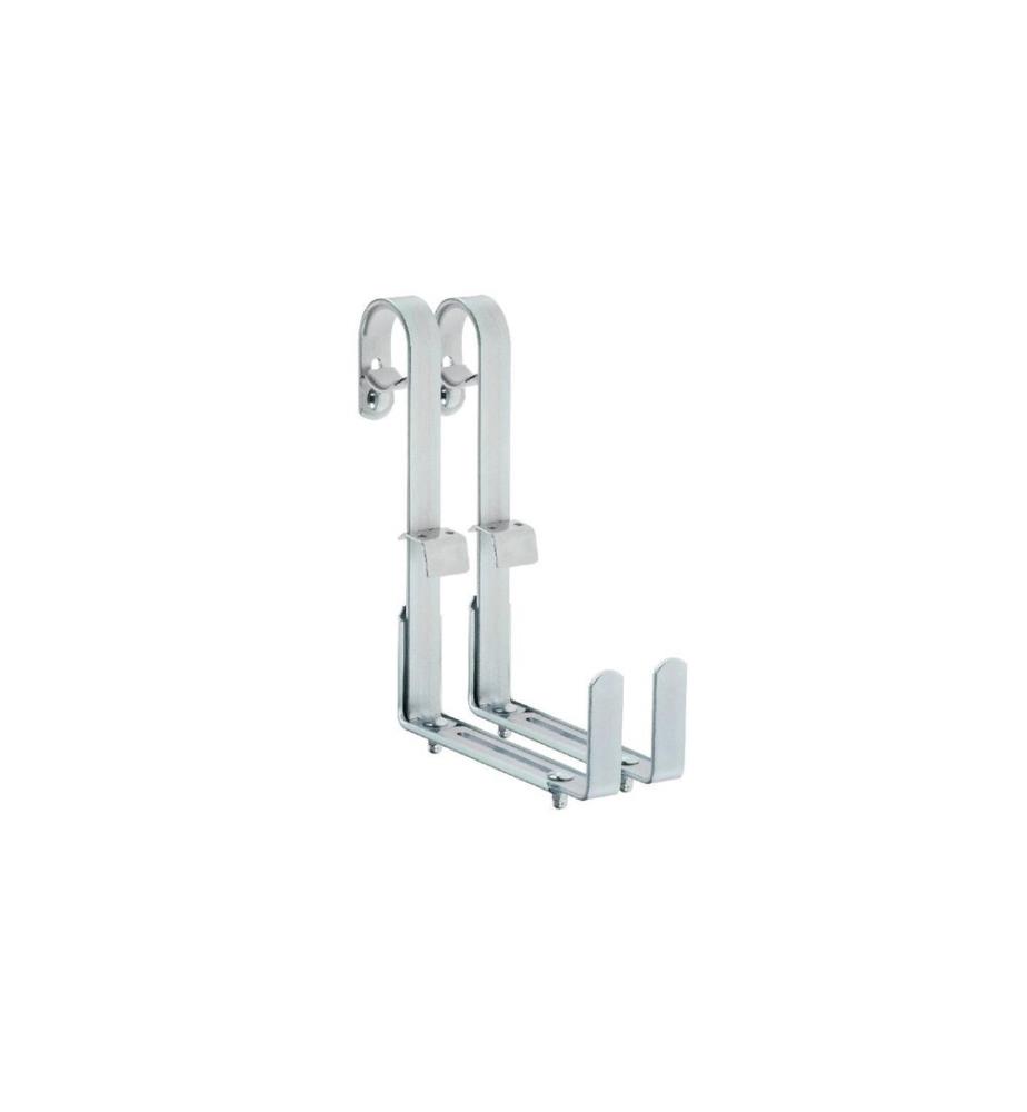 Support de jardinière de balcon ALBA-KRAPF pour balustrade ronde, 3x réglable