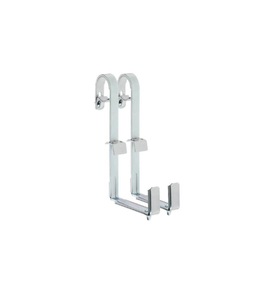 Support de jardinière de balcon ALBA-KRAPF pour rambarde ronde 2x réglable