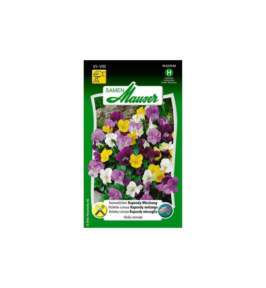 Samen Mauser Essbare Blüten Hornveilchen Rapsody Mischung