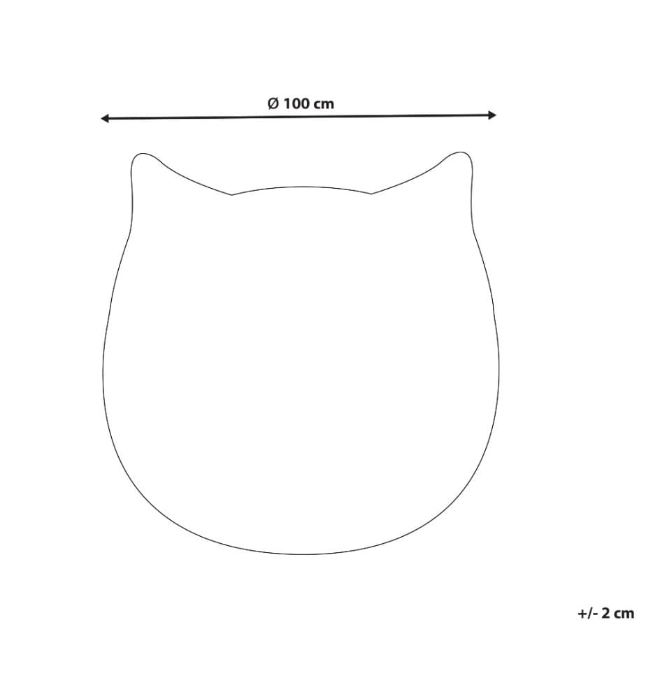 Kinderteppich KITTY Weiss ø 100 cm