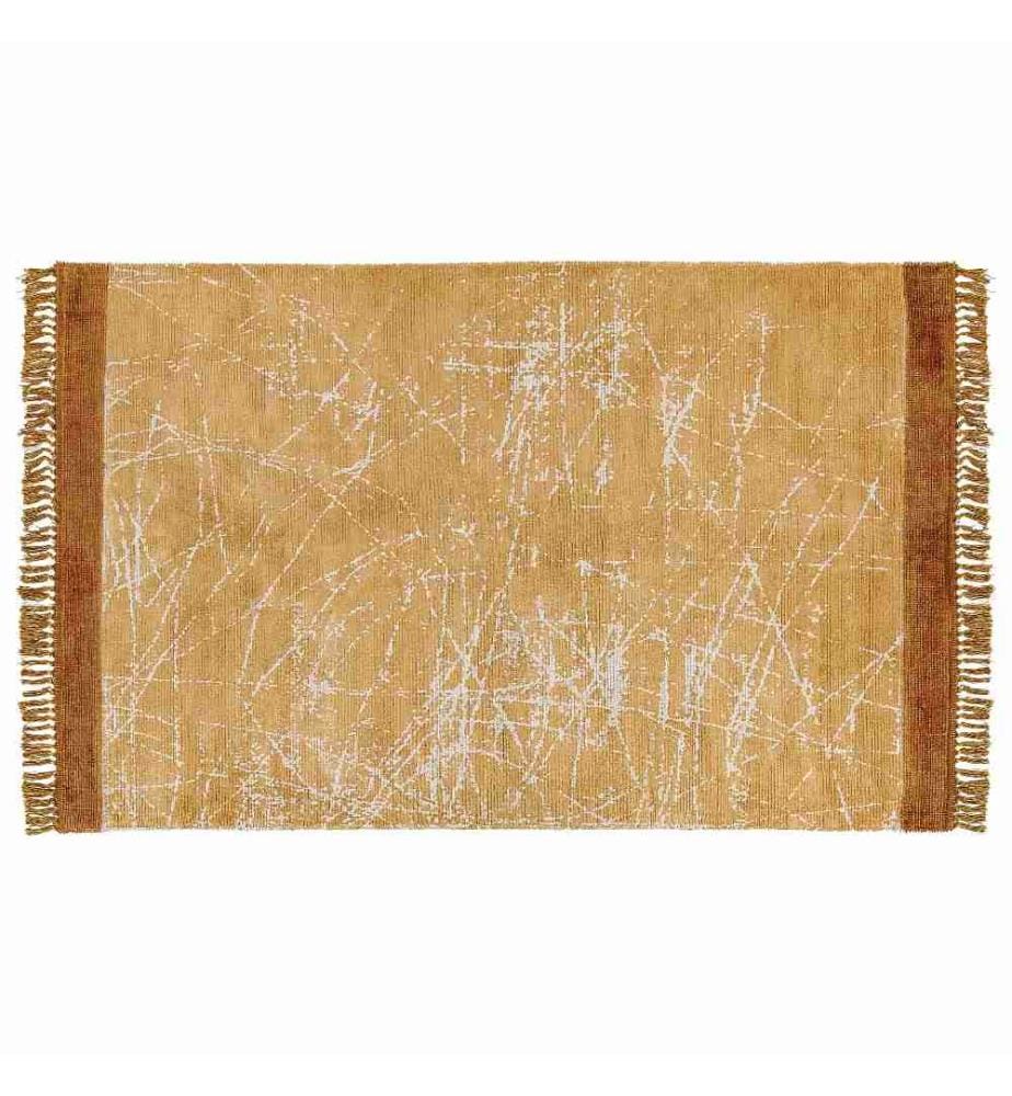 Tapis HANLI Orange 140 x 200 cm Soie artificielle
