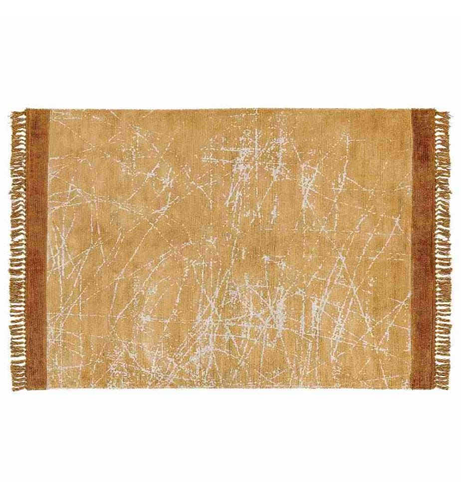 Tapis HANLI Orange 160 x 230 cm Soie artificielle