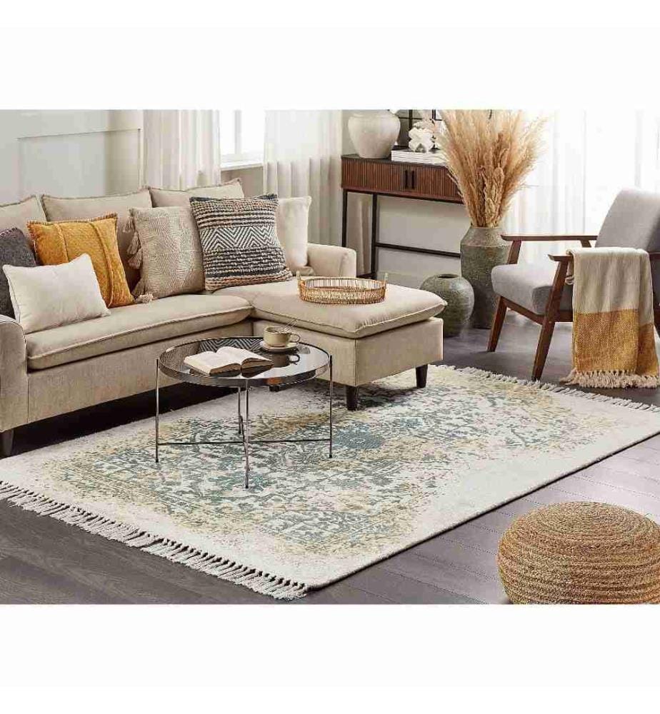 Teppich BOYALI Hellbeige 160 x 230 cm Viskose