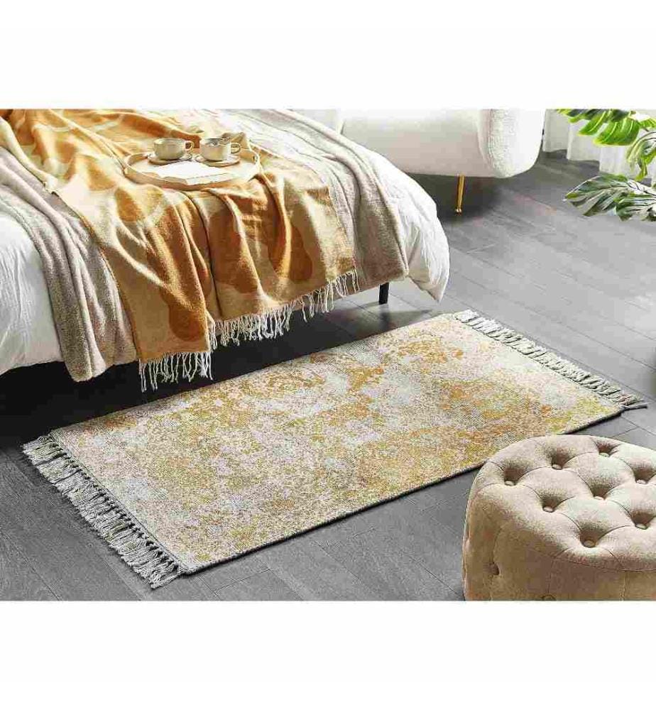 Teppich BOYALI Senfgelb 80 x 150 cm Viskose