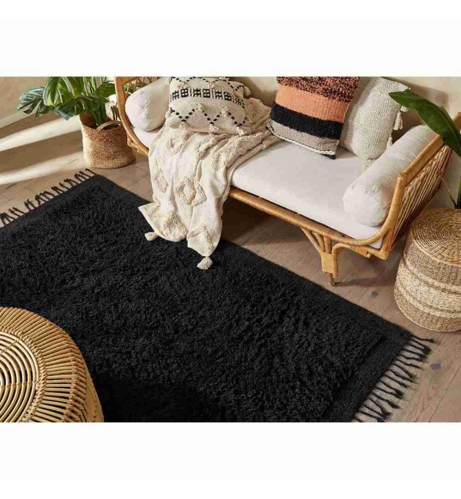 Tapis BITLIS Noir 140 x 200 cm Coton