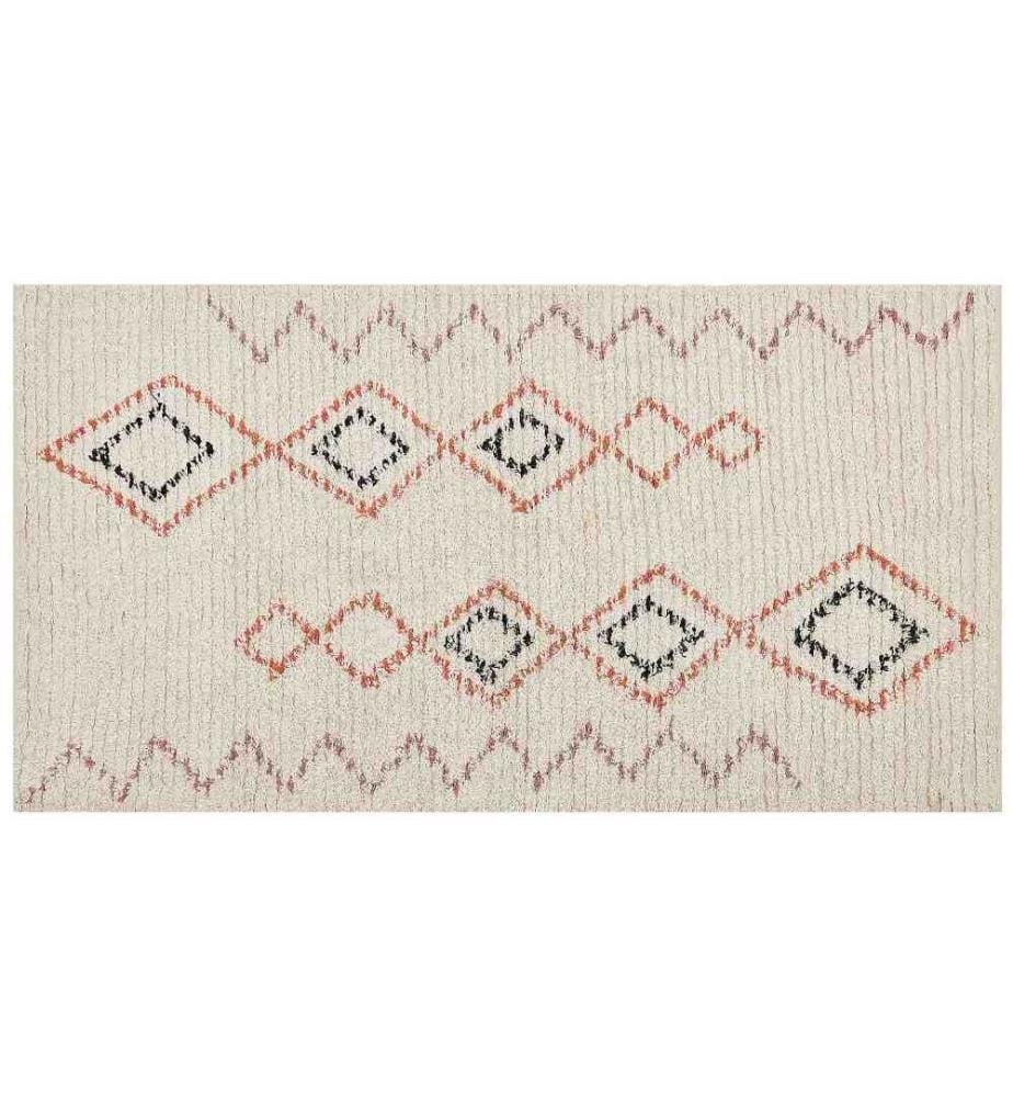 Teppich GUWAHATI Beige 80 x 150 cm Baumwolle