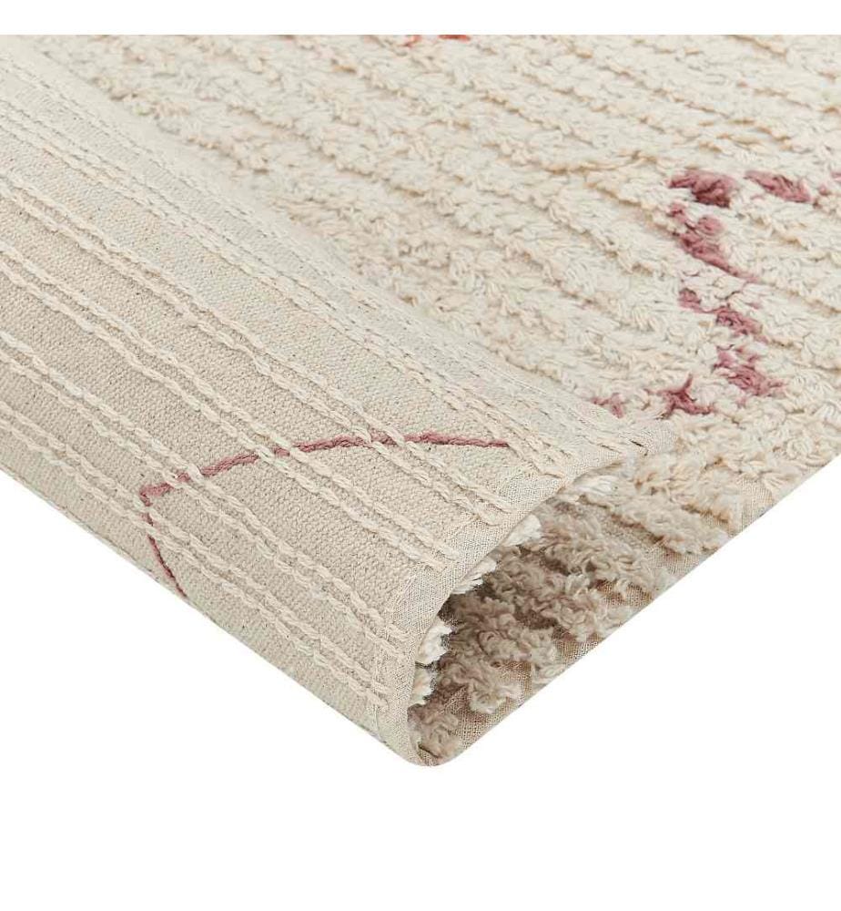 Teppich GUWAHATI Beige 80 x 150 cm Baumwolle