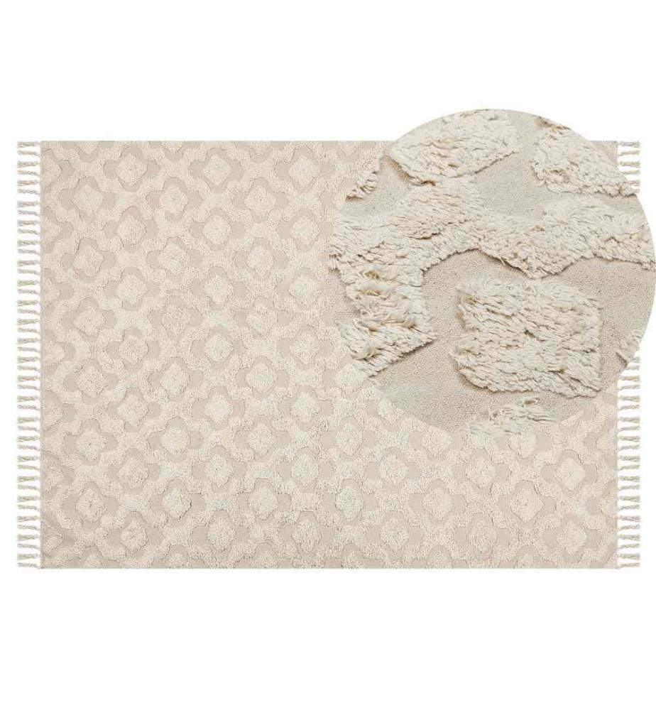 Tapis AKSARAY Beige 140 x 200 cm Coton