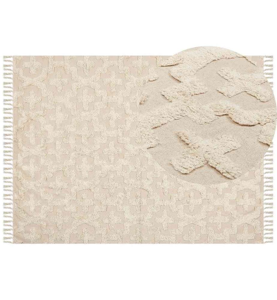 Tapis ITANAGAR Beige 160 x 230 cm Coton