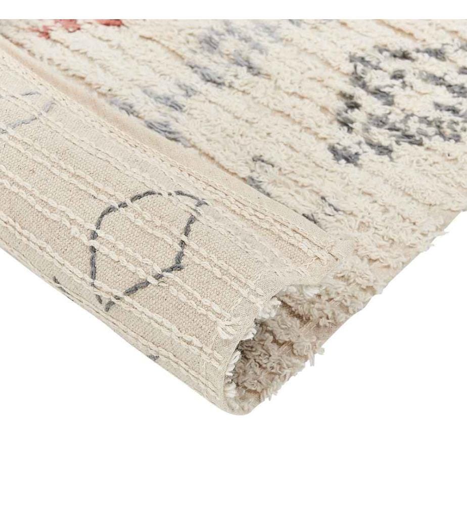 Teppich DISPUR Beige 80 x 150 cm Baumwolle