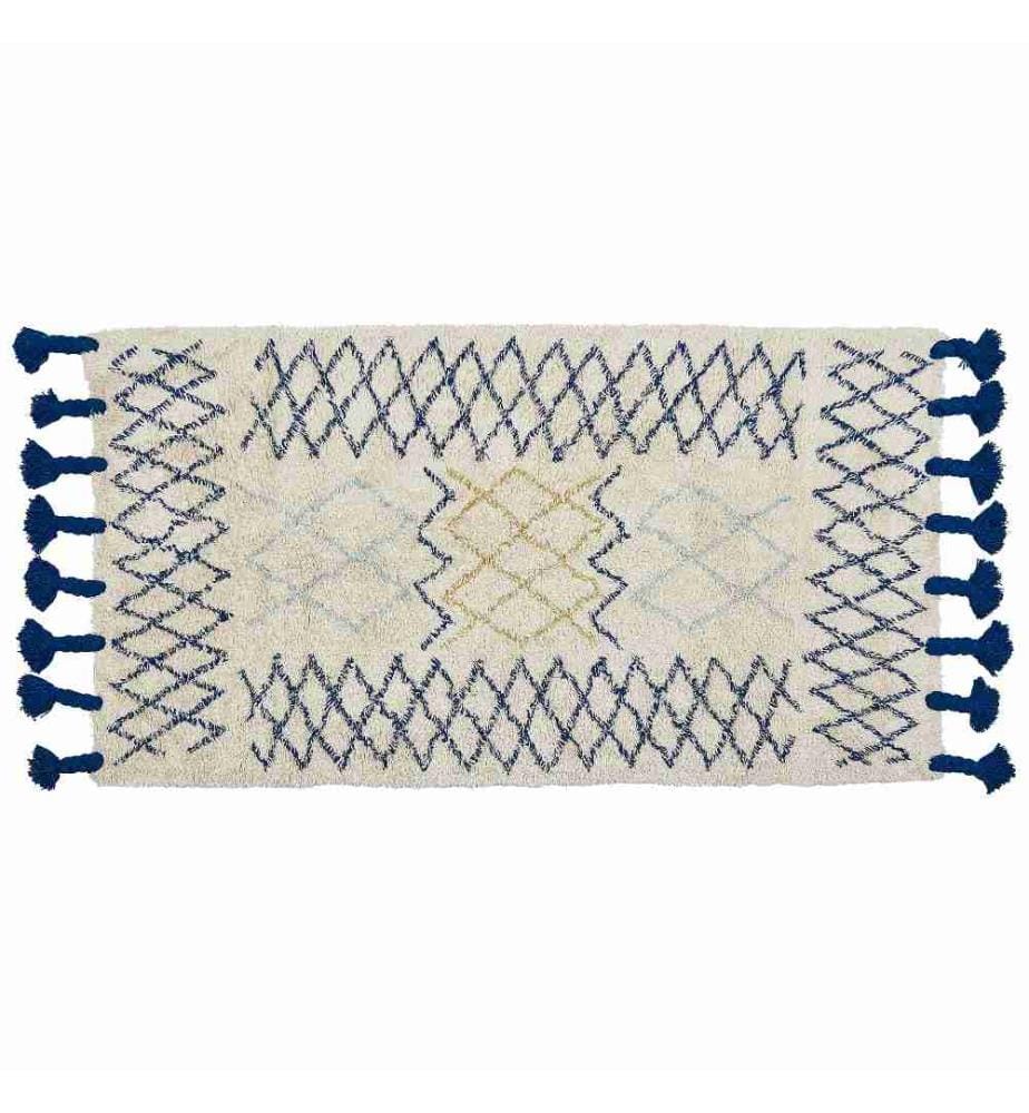 Teppich ERZINCAN Beige 80 x 150 cm Baumwolle