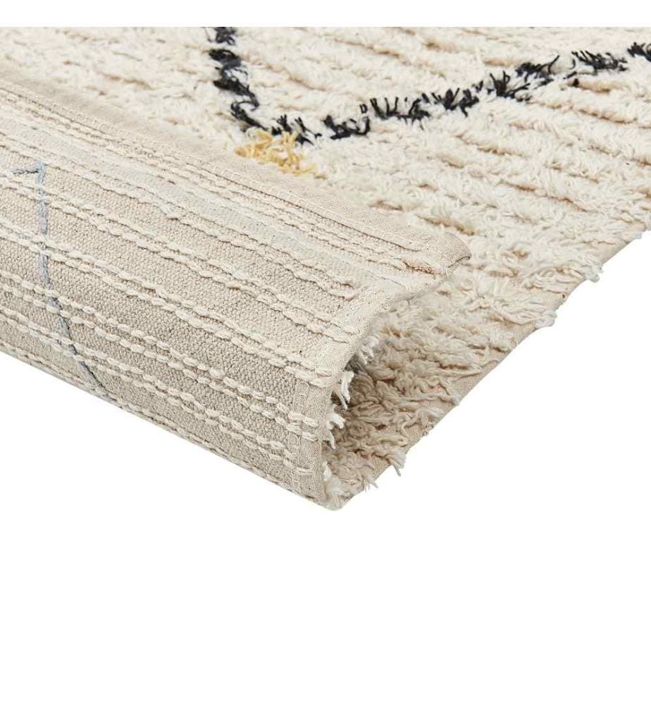 Teppich TEZPUR Beige 80 x 150 cm Baumwolle