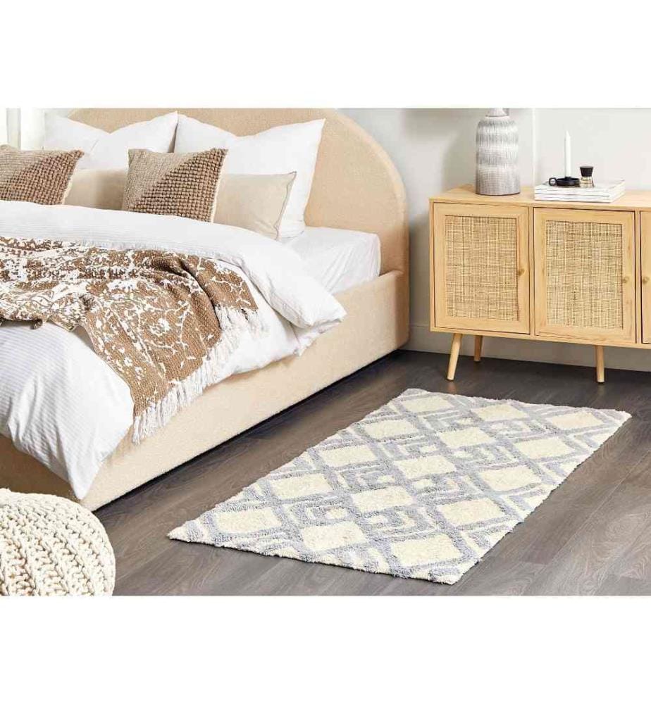 Teppich NEVSEHIR Beige 80 x 150 cm Baumwolle