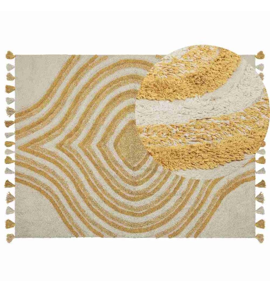 Tapis BINGOL Jaune 160 x 230 cm Coton