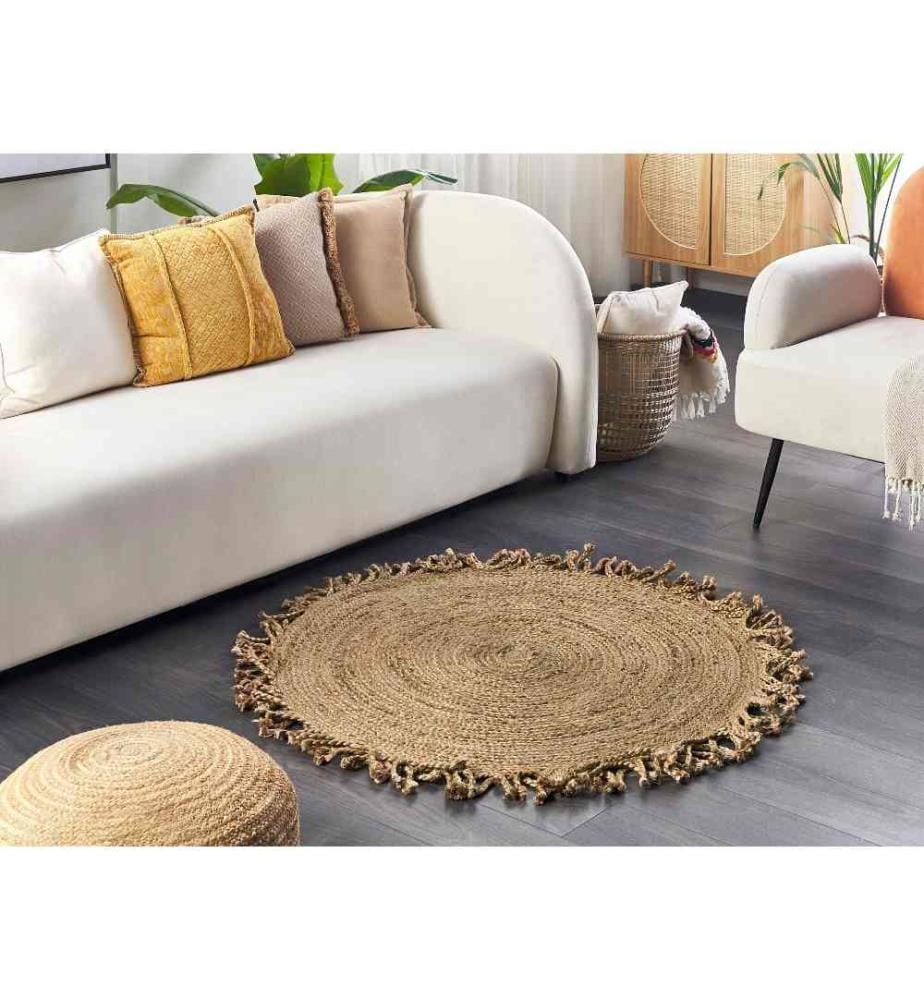 Teppich ZONGULDAK Beige ø 120 cm Jute