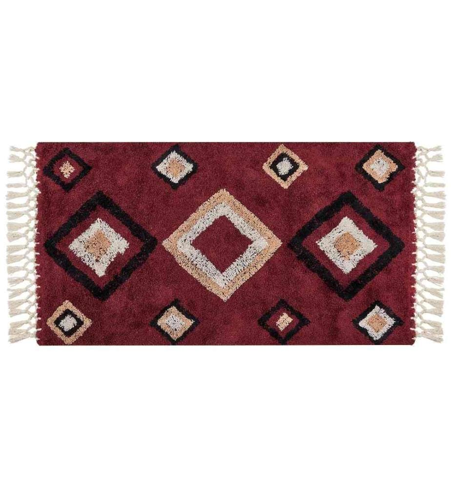 Tapis SIIRT Rouge 80 x 150 cm Coton