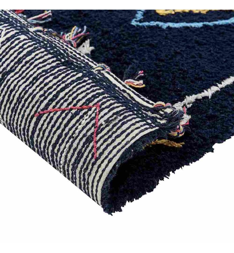 Tapis CORUM Noir 80 x 150 cm Coton
