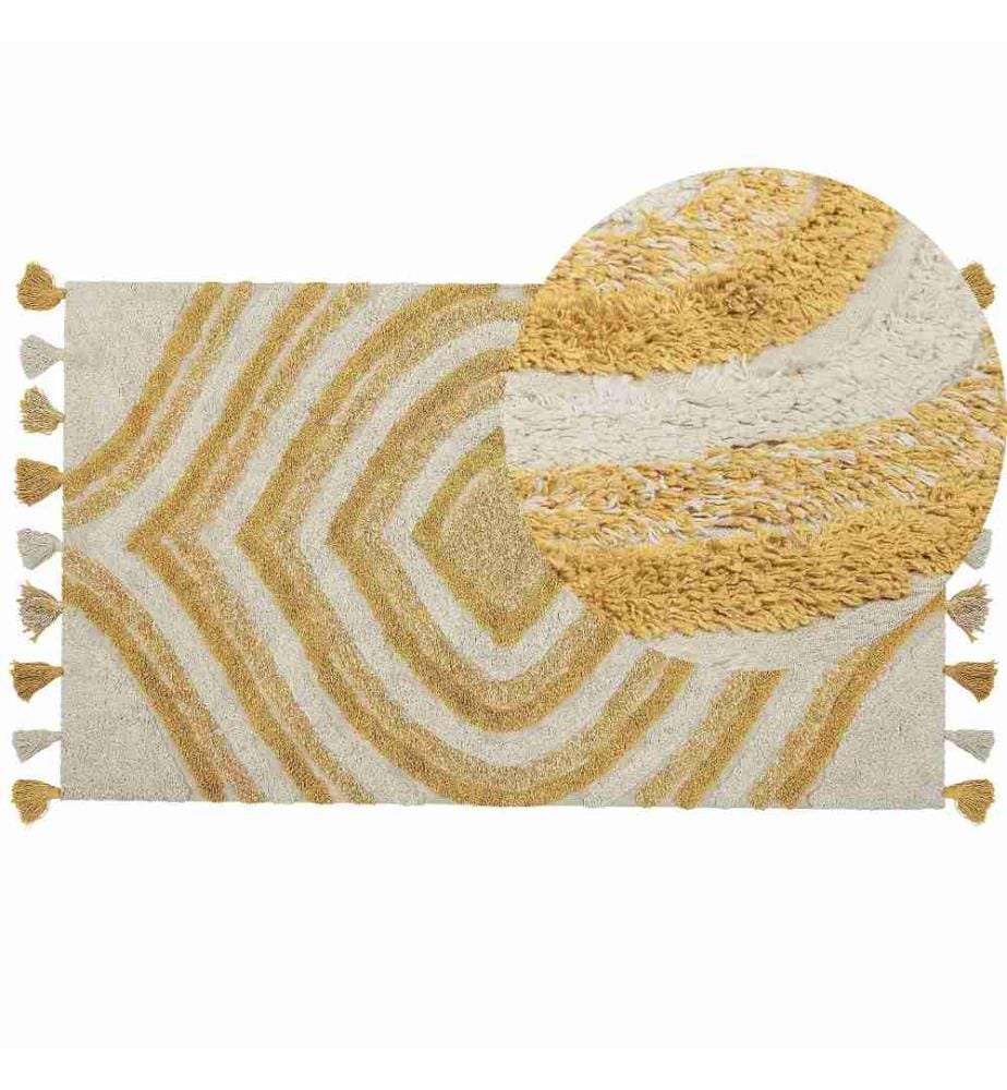 Tapis BINGOL Jaune 80 x 150 cm Coton