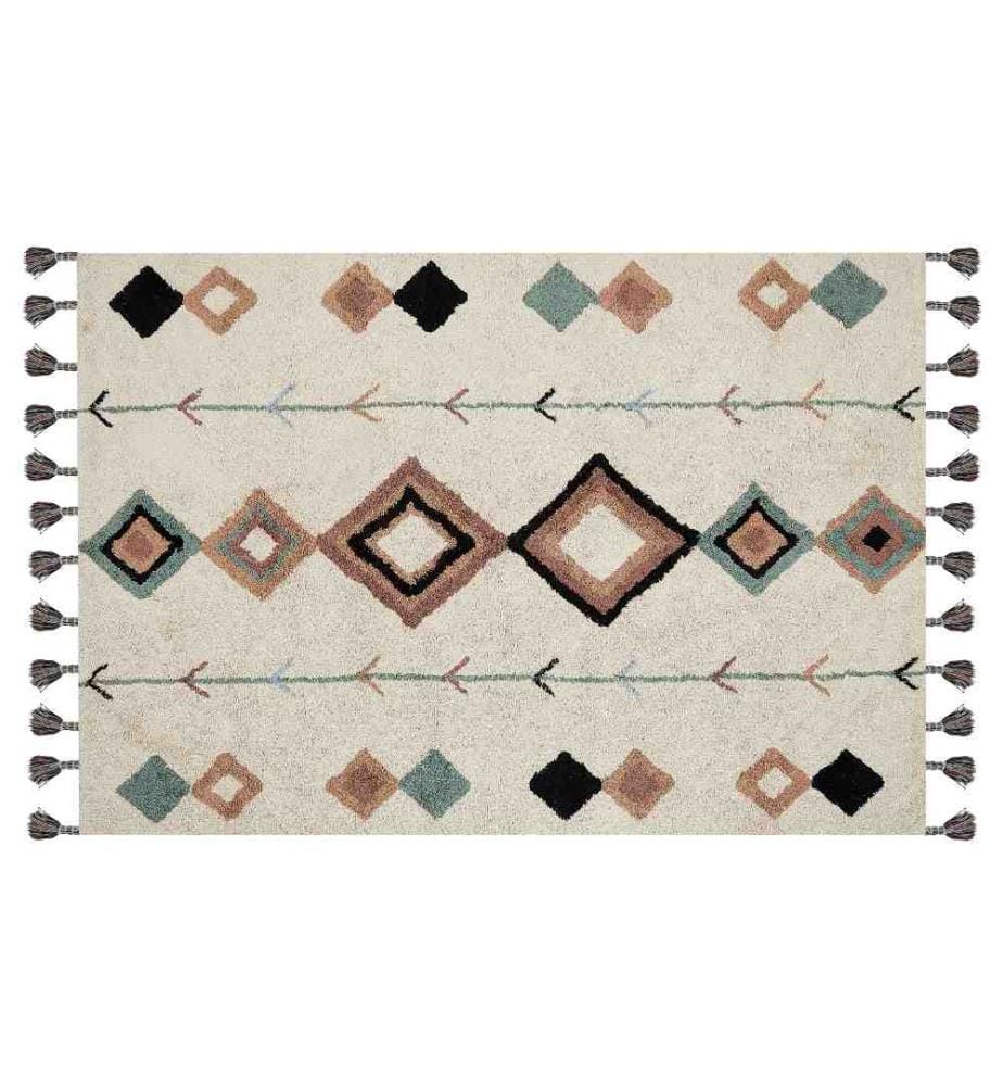Teppich ESKISEHIR Beige 140 x 200 cm Baumwolle