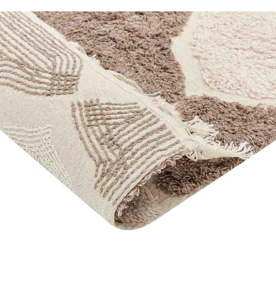 Teppich SINOP Beige 160 x 230 cm Baumwolle